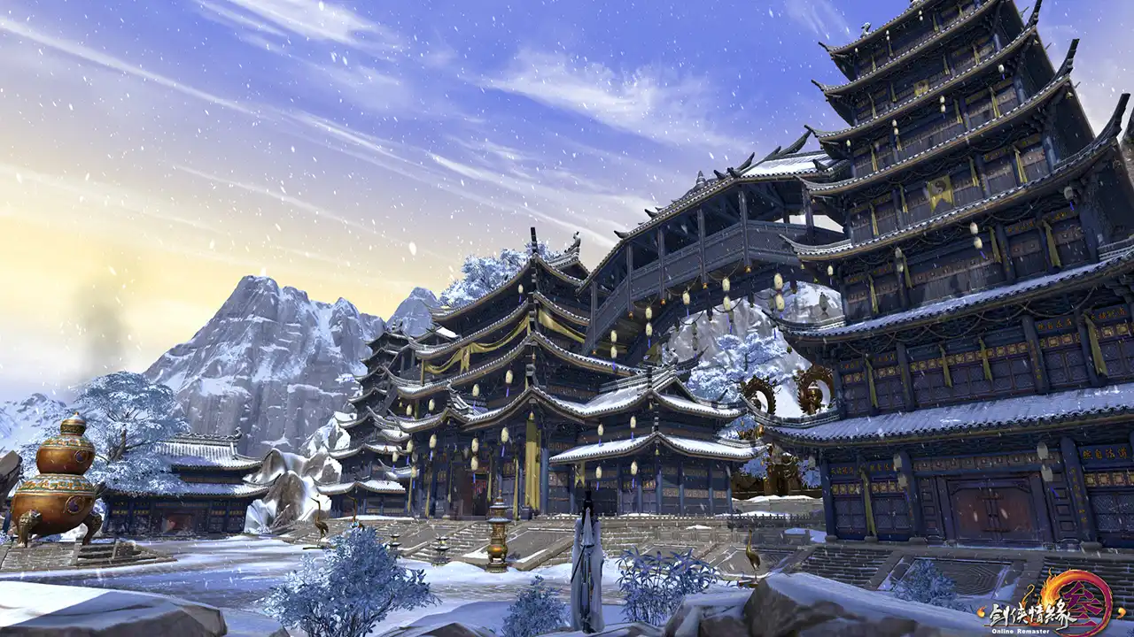 剑网3雪山古城场景